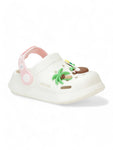 Rabbit Applique Anti-Slip Clogs - Cream