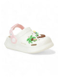 Rabbit Applique Anti-Slip Clogs - Cream