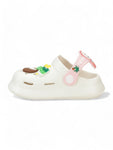 Rabbit Applique Anti-Slip Clogs - Cream