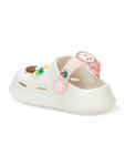 Rabbit Applique Anti-Slip Clogs - Cream