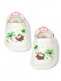 Rabbit Applique Anti-Slip Clogs - Cream