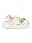 Rabbit Applique Anti-Slip Clogs - Cream