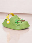 Bear Applique Anti-Slip Clogs - Green