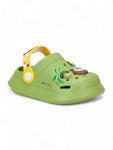 Bear Applique Anti-Slip Clogs - Green