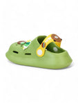 Bear Applique Anti-Slip Clogs - Green