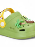 Bear Applique Anti-Slip Clogs - Green