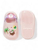 Rabbit Applique Anti-Slip Clogs - Pink