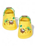 Bear Applique Anti-Slip Clogs - Yellow