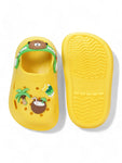 Bear Applique Anti-Slip Clogs - Yellow