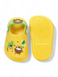 Bear Applique Anti-Slip Clogs - Yellow