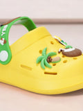 Bear Applique Anti-Slip Clogs - Yellow