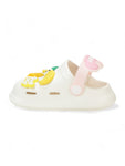 Rabbit Applique Anti-Slip Clogs - Cream