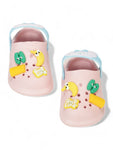 Rabbit Applique Anti-Slip Clogs - Pink