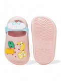 Rabbit Applique Anti-Slip Clogs - Pink