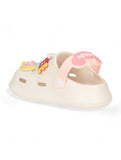 Rabbit Applique Anti-Slip Clogs - Cream