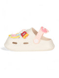 Rabbit Applique Anti-Slip Clogs - Cream