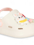 Rabbit Applique Anti-Slip Clogs - Cream