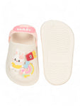 Rabbit Applique Anti-Slip Clogs - Cream