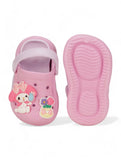 Dog Applique Anti-Slip Clogs - Deep Pink