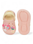 Dog Applique Anti-Slip Clogs - Peach