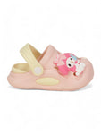 Dog Applique Anti-Slip Clogs - Peach