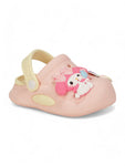 Dog Applique Anti-Slip Clogs - Peach