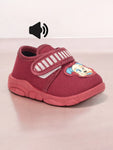 Coolz Musical Chu Chu Shoes With Velcro Closing - Maroon