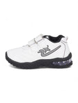 Double Velcro Casual Shoes With Light- White