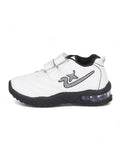 Double Velcro Casual Shoes With Light- White