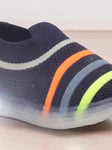 Casual Slip On Shoes With Led Light - Navy Blue