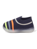 Casual Slip On Shoes With Led Light - Navy Blue