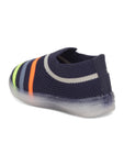 Casual Slip On Shoes With Led Light - Navy Blue