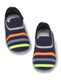 Casual Slip On Shoes With Led Light - Navy Blue