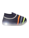 Casual Slip On Shoes With Led Light - Navy Blue