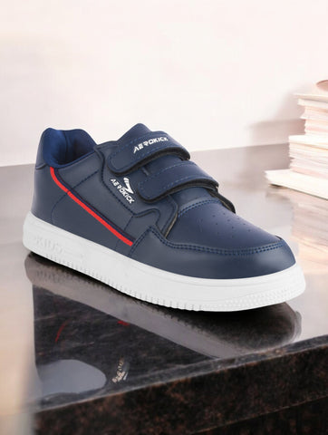 Casual Shoes With Velrco - Navy Blue