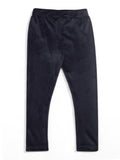 Solid Velvet Leggings - Navy Blue