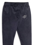 Solid Velvet Leggings - Navy Blue