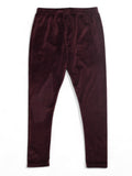 Solid Velvet Leggings - Purple