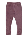 Solid Velvet Leggings - Mauve