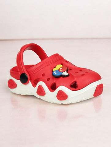 Balloon Applique Anti-Slip Clogs - Red