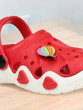 Hot Air Balloon Applique Anti-Slip Clogs - Red