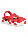 Ice Red Applique Anti-Slip Clogs - Red