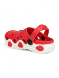 Ice Red Applique Anti-Slip Clogs - Red