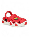 Smily Applique Anti-Slip Clogs - Red