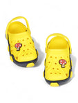 Mushroom Applique Anti-Slip Clogs - Yellow