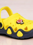 Mushroom Applique Anti-Slip Clogs - Yellow