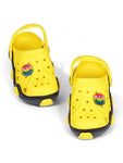 Smily Applique Anti-Slip Clogs - Yellow