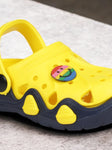 Smily Applique Anti-Slip Clogs - Yellow