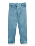 Solid Velvet Leggings - Blue