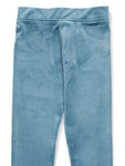 Solid Velvet Leggings - Blue